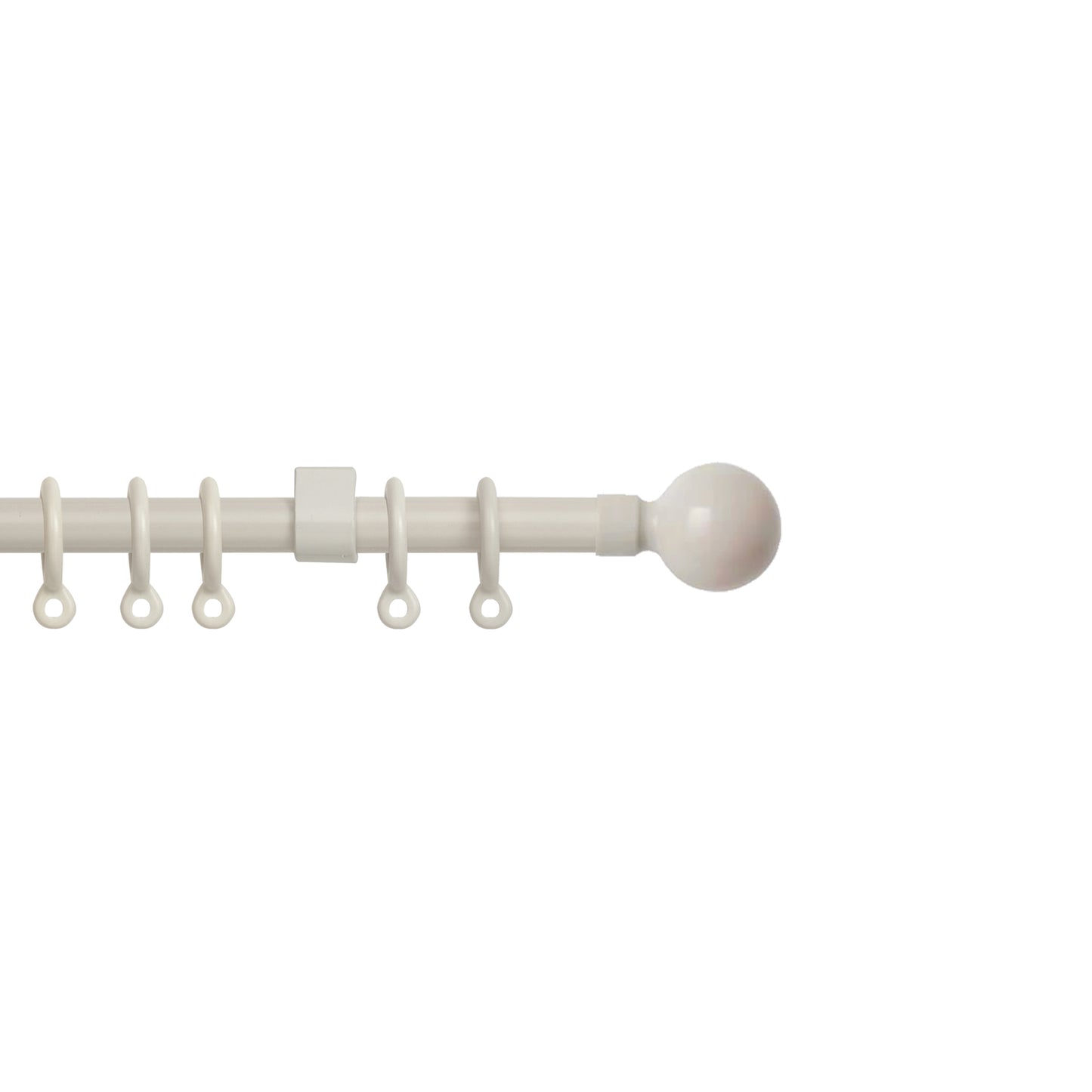 Speedy Simply Ball 13/16mm Extendable Metal Curtain Pole - Cream