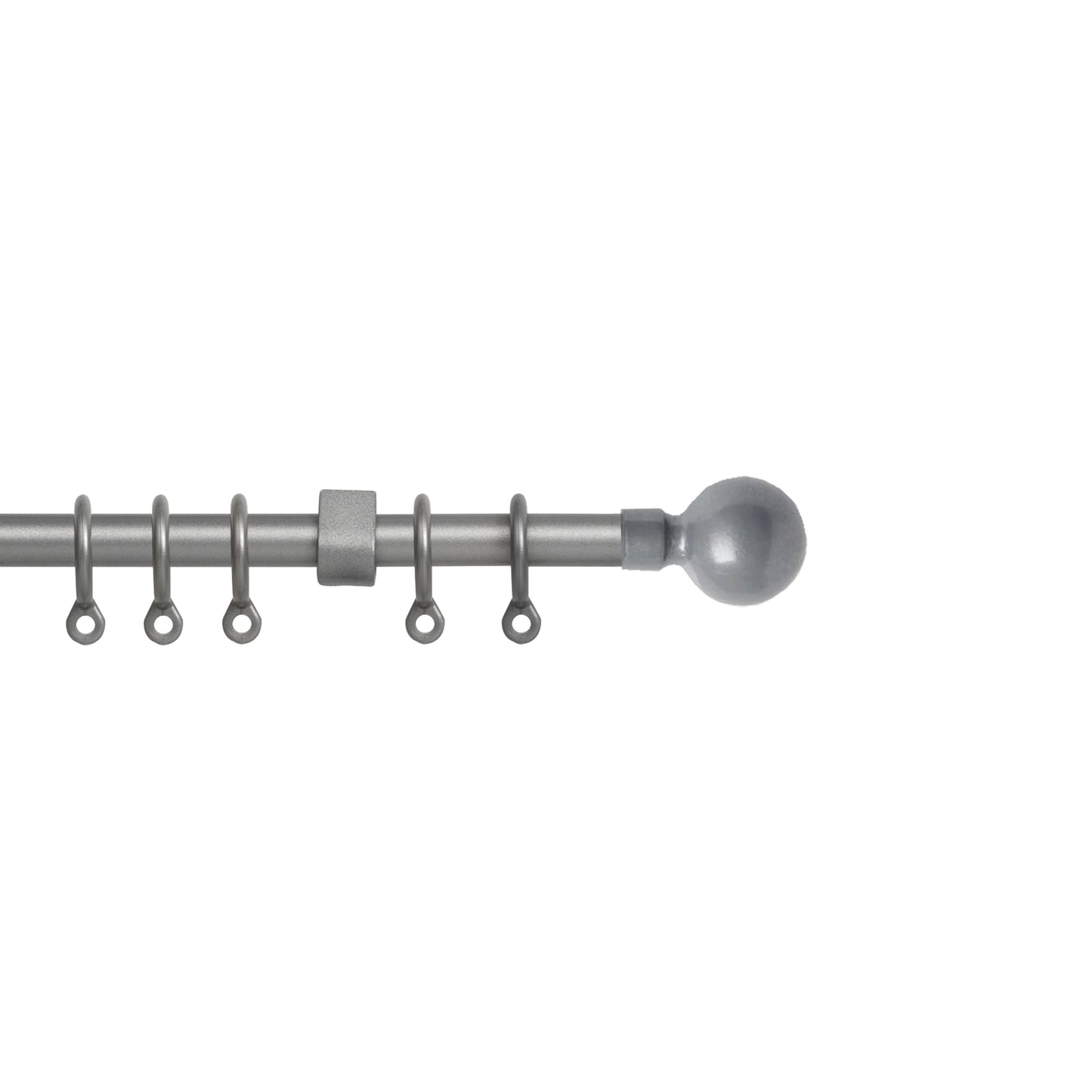 Speedy Simply Ball 13/16mm Extendable Metal Curtain Pole - Silver