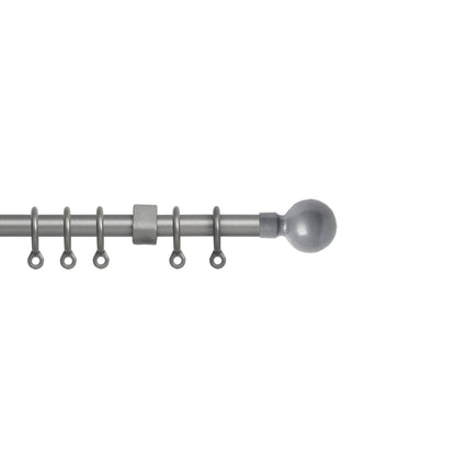 Speedy Simply Ball 13/16mm Extendable Metal Curtain Pole - Silver