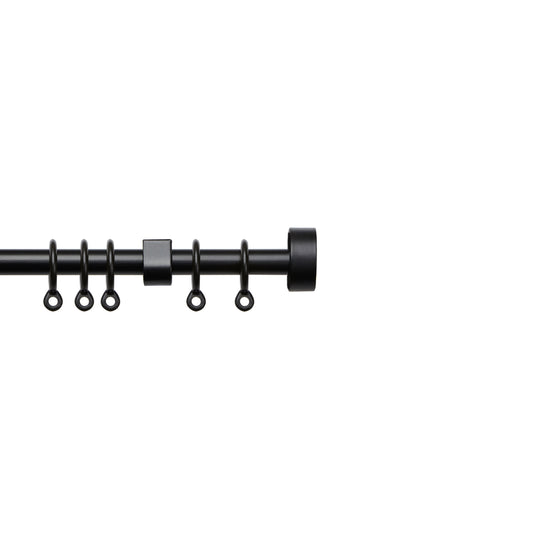 Speedy Simply Stud 13/16mm Extendable Metal Curtain Pole - Black