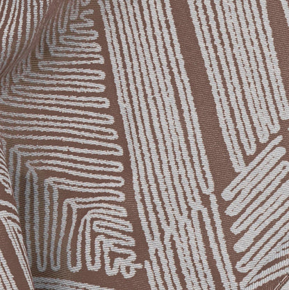 Alan Symonds Aztec Blackout Eyelet Curtains - Rust