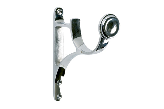Hallis Eden 35mm Metal Curtain Pole End Bracket - Chrome