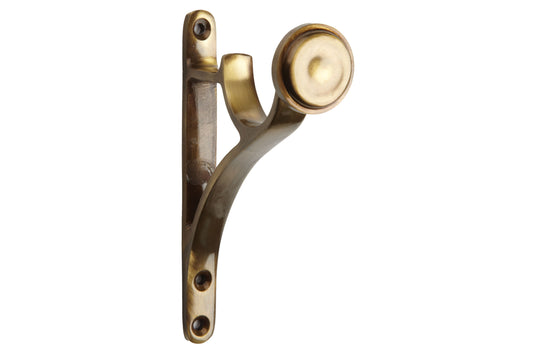 Hallis Eden 45mm Metal Curtain Pole End Bracket - Antique Brass