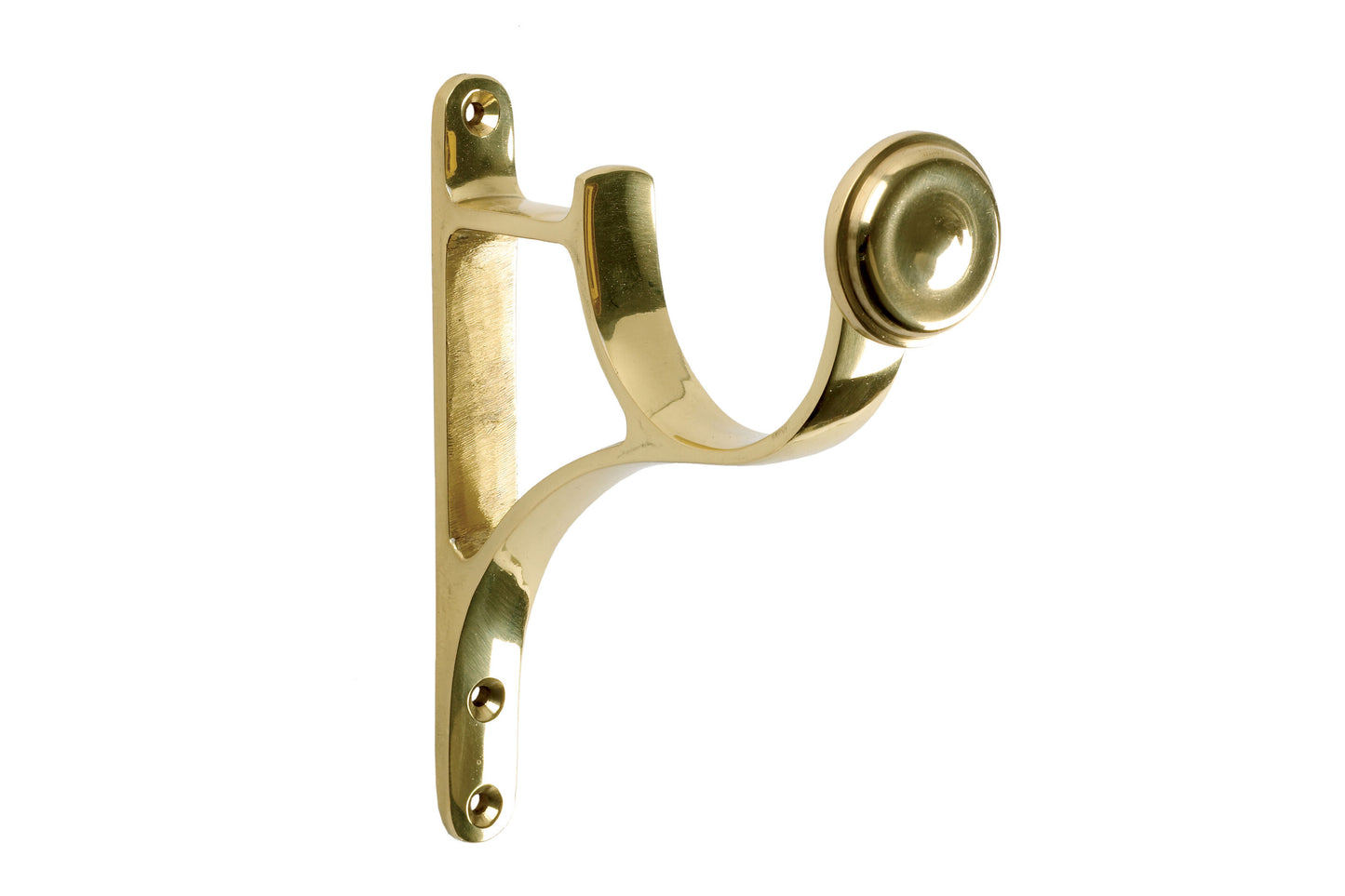 Hallis Eden 45mm Metal Curtain Pole End Bracket - Brass