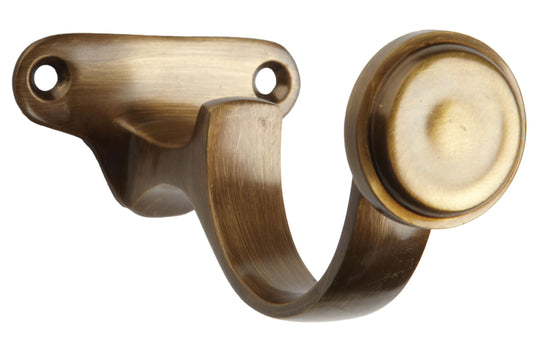 Hallis Eden 35mm Metal Curtain Pole Centre Bracket - Antique Brass