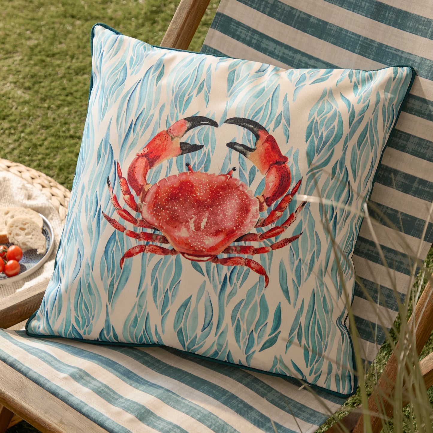 Wylder Abersoch Crab Outdoor Cushion - Marine