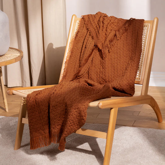 Yard Abel Waffle Throw - Pecan