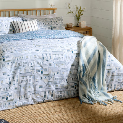 Wylder Abersoch Town Duvet Cover Set - Sea Blue