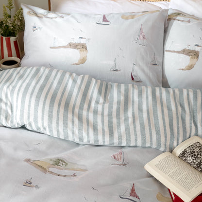 Wylder Abersoch Shore Duvet Cover Set - Sky Blue