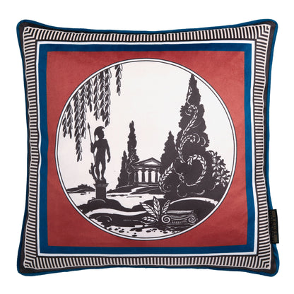 Arcadia Cushion in Red 43 x 43cm - Cushion - Laurence Llewelyn-Bowen