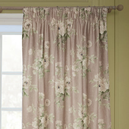 Sanderson Adele Pencil Pleat Curtains - Rose