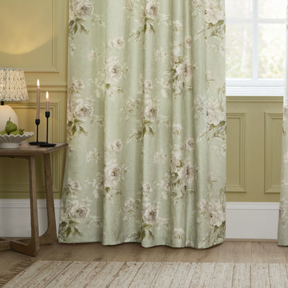Sanderson Adele Pencil Pleat Curtains - Sage