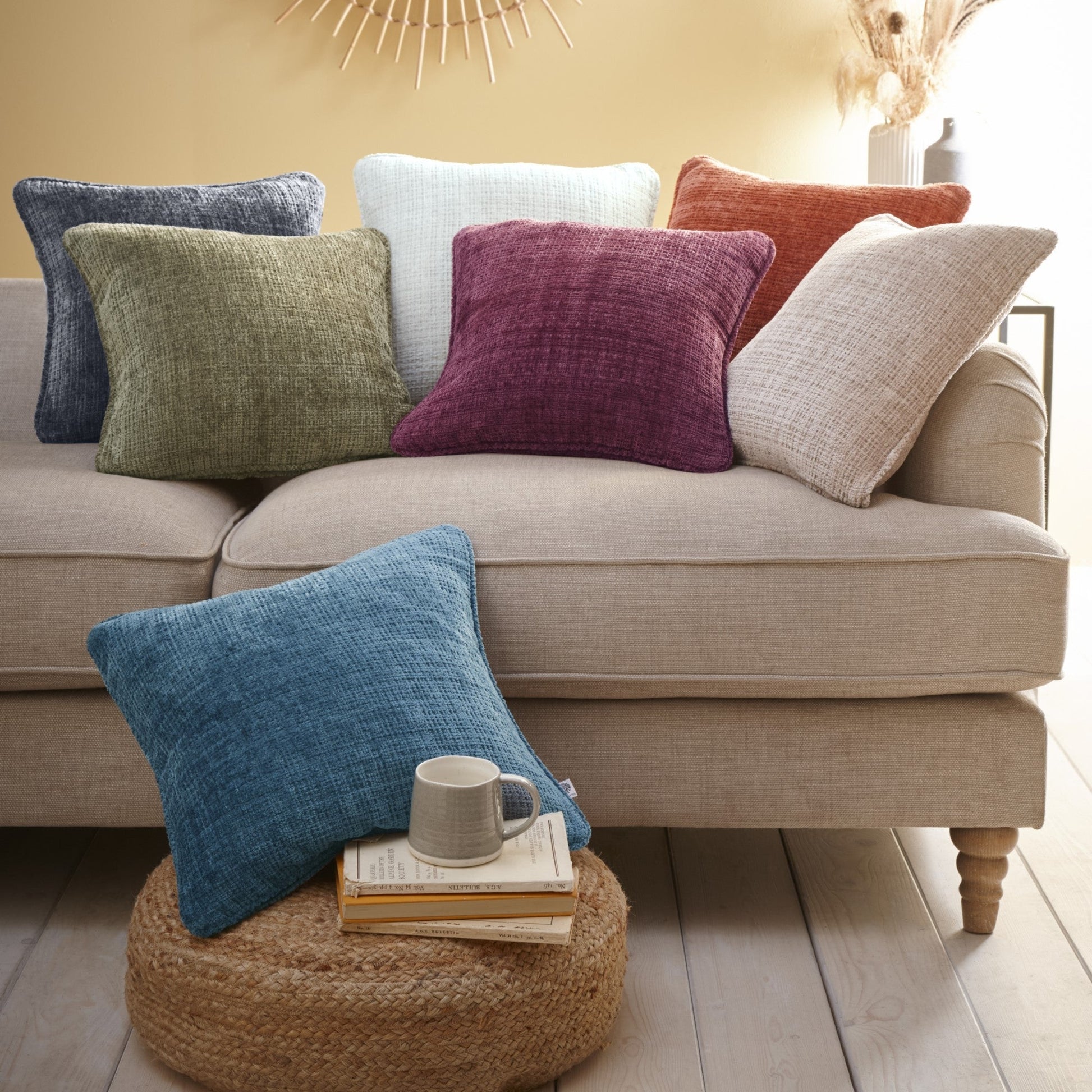 Alba Cushion by Appletree Loft in Teal 43 x 43cm - Cushion - Appletree Loft