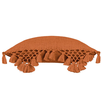 Yard Anko Macrame Tassel Trim Cushion - Pecan