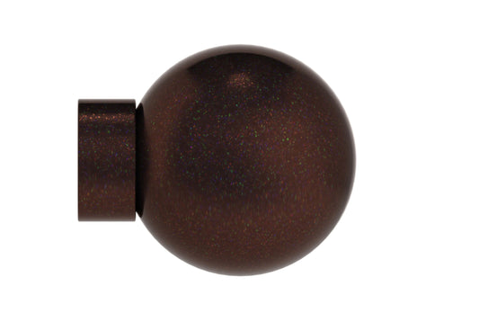 Hallis Arc 25mm Metal Curtain Pole Ball Finial - Bronze