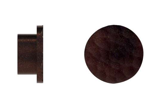 Hallis Arc 25mm Metal Curtain Pole Hammered Disc Finial - Bronze