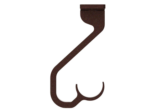 Hallis Arc 25mm Metal Curtain Pole Ceiling Passing Bracket - Bronze