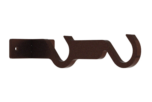 Hallis Arc 25mm Double Metal Curtain Pole Centre Bracket - Bronze