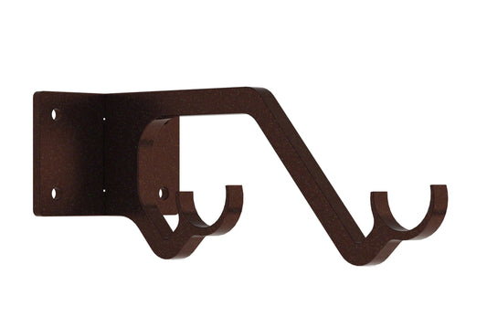 Hallis Arc 25mm Double Metal Curtain Pole Passing Bracket - Bronze