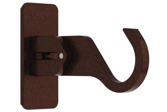 Hallis Arc 25mm Extendable Metal Curtain Pole End Bracket - Bronze