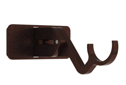 Hallis Arc 25mm Extendable Metal Curtain Pole Passing Bracket - Bronze