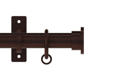 Hallis Arc Disc 25mm Metal Curtain Pole - Bronze