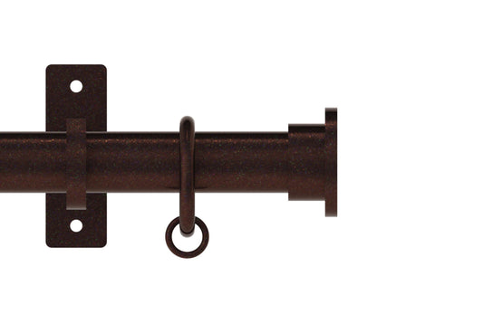 Hallis Arc Disc 25mm Metal Curtain Pole - Bronze