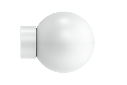 Hallis Arc 25mm Metal Curtain Pole Ball Finial - China White