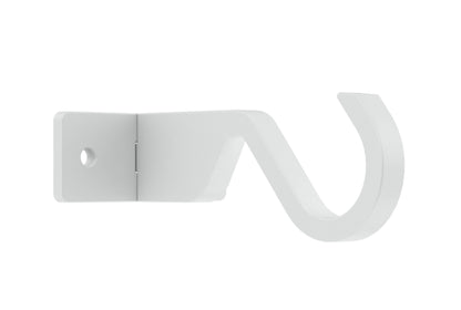 Hallis Arc 25mm Metal Curtain Pole Centre Ceiling Bracket - China White