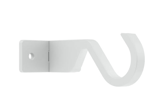 Hallis Arc 25mm Metal Curtain Pole Centre Ceiling Bracket - China White
