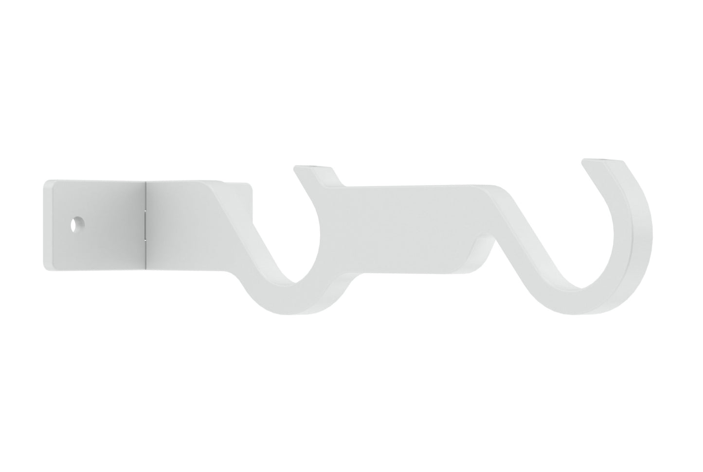 Hallis Arc 25mm Double Metal Curtain Pole Centre Bracket - China White