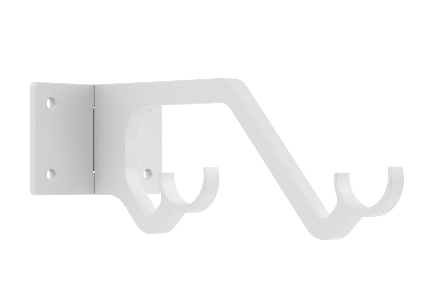 Hallis Arc 25mm Double Metal Curtain Pole Passing Bracket - China White