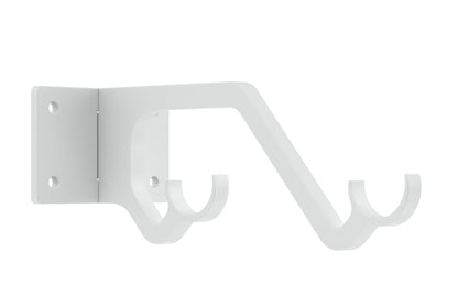 Hallis Arc 25mm Double Metal Curtain Pole Passing Bracket - China White