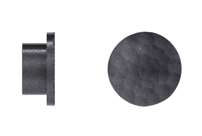 Hallis Arc 25mm Metal Curtain Pole Hammered Disc Finial - Gunmetal