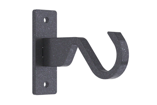 Hallis Arc 25mm Metal Curtain Pole End Bracket - Gunmetal