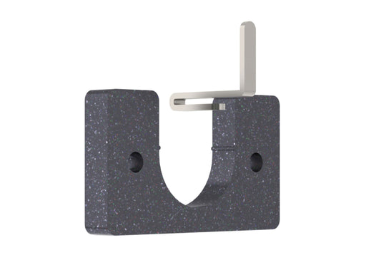 Hallis Arc 25mm Metal Curtain Pole Recess Bracket - Gunmetal