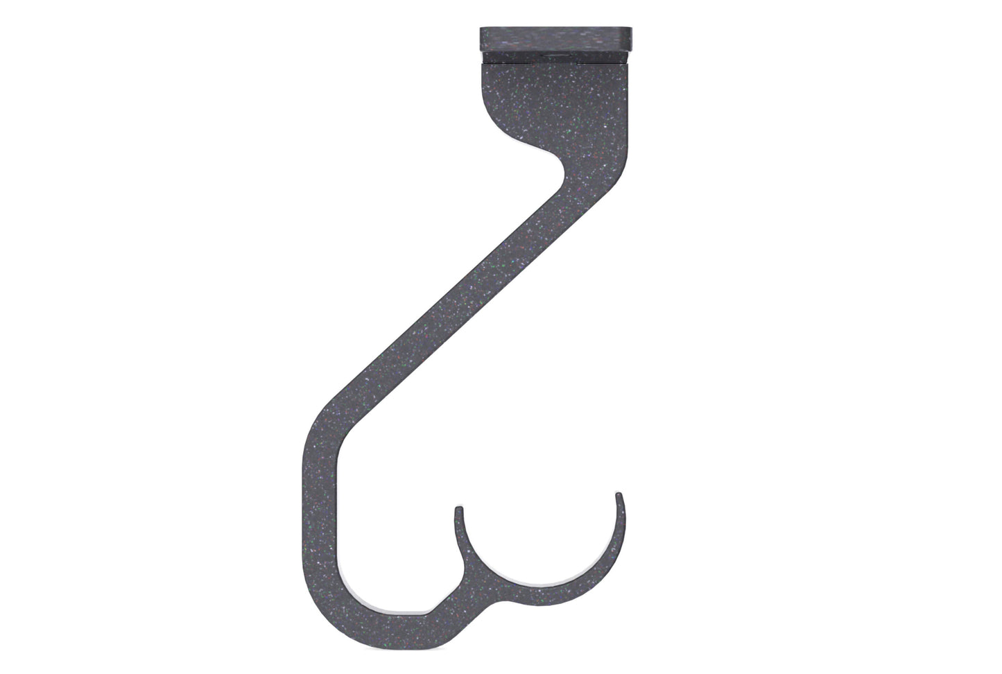 Hallis Arc 25mm Metal Curtain Pole Ceiling Passing Bracket - Gunmetal