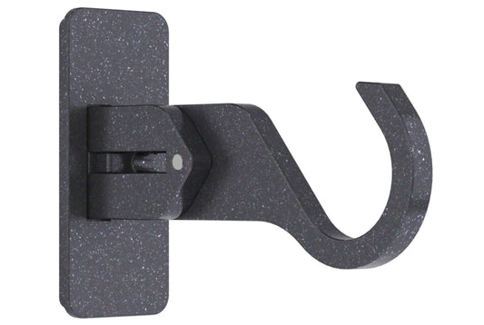 Hallis Arc 25mm Extendable Metal Curtain Pole End Bracket - Gunmetal