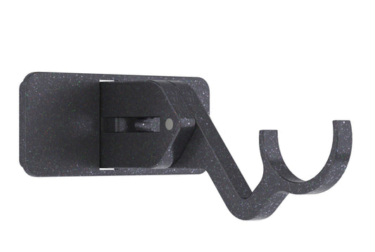 Hallis Arc 25mm Extendable Metal Curtain Pole Passing Bracket - Gunmetal
