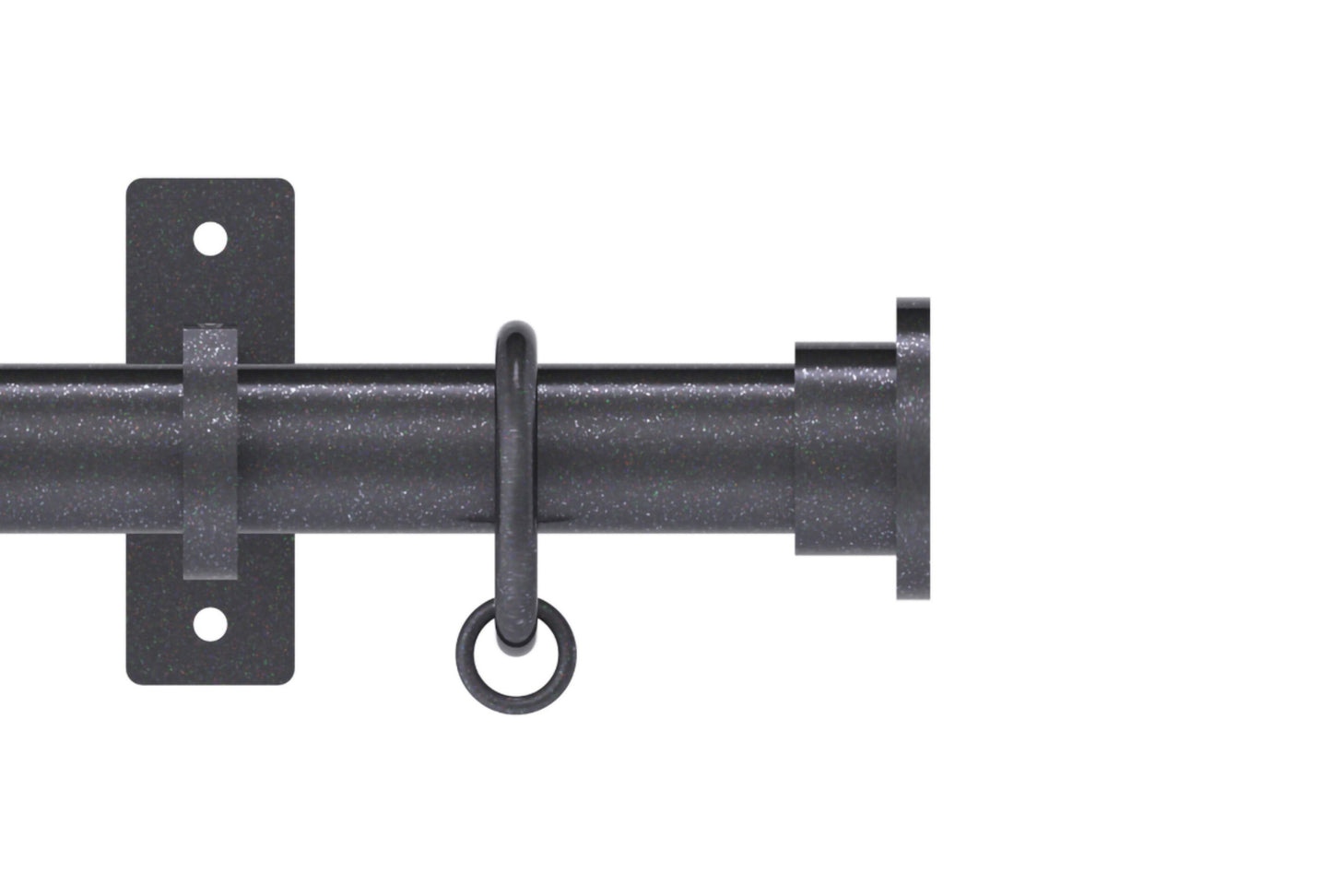 Hallis Arc Disc 25mm Metal Curtain Pole - Gunmetal