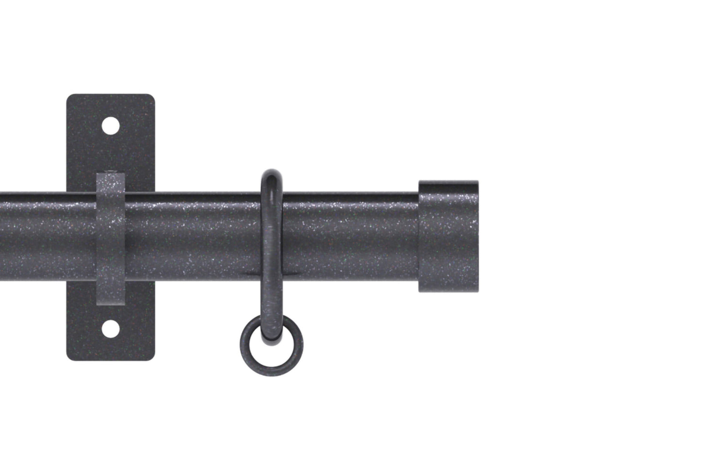 Hallis Arc Stud 25mm Metal Curtain Pole - Gunmetal