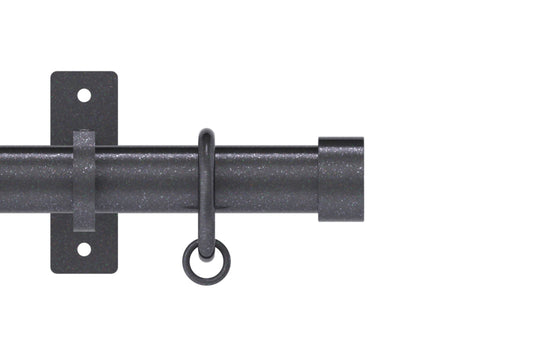 Hallis Arc Stud 25mm Metal Curtain Pole - Gunmetal