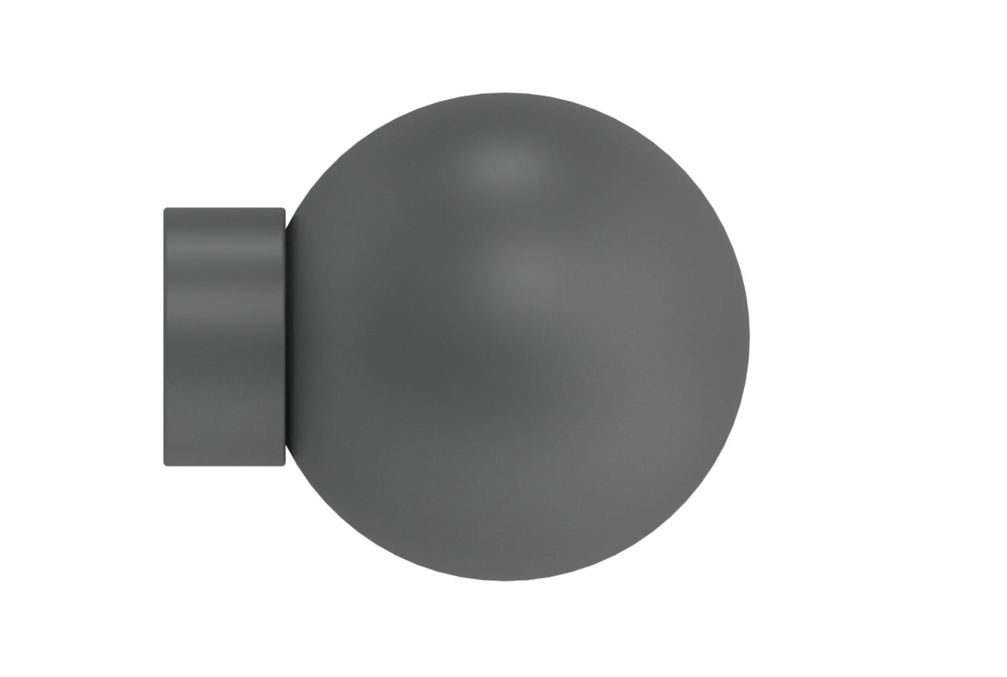 Hallis Arc 25mm Metal Curtain Pole Ball Finial - Lead