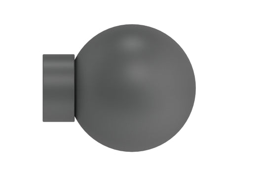 Hallis Arc 25mm Metal Curtain Pole Ball Finial - Lead