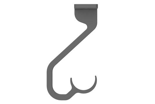 Hallis Arc 25mm Metal Curtain Pole Ceiling Passing Bracket - Lead