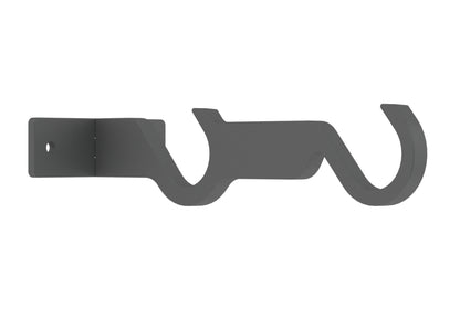 Hallis Arc 25mm Double Metal Curtain Pole Centre Bracket - Lead