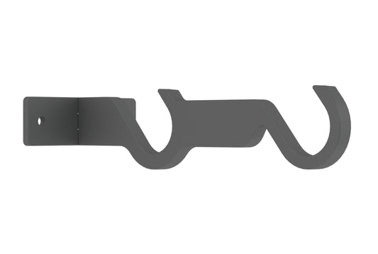 Hallis Arc 25mm Double Metal Curtain Pole Centre Bracket - Lead