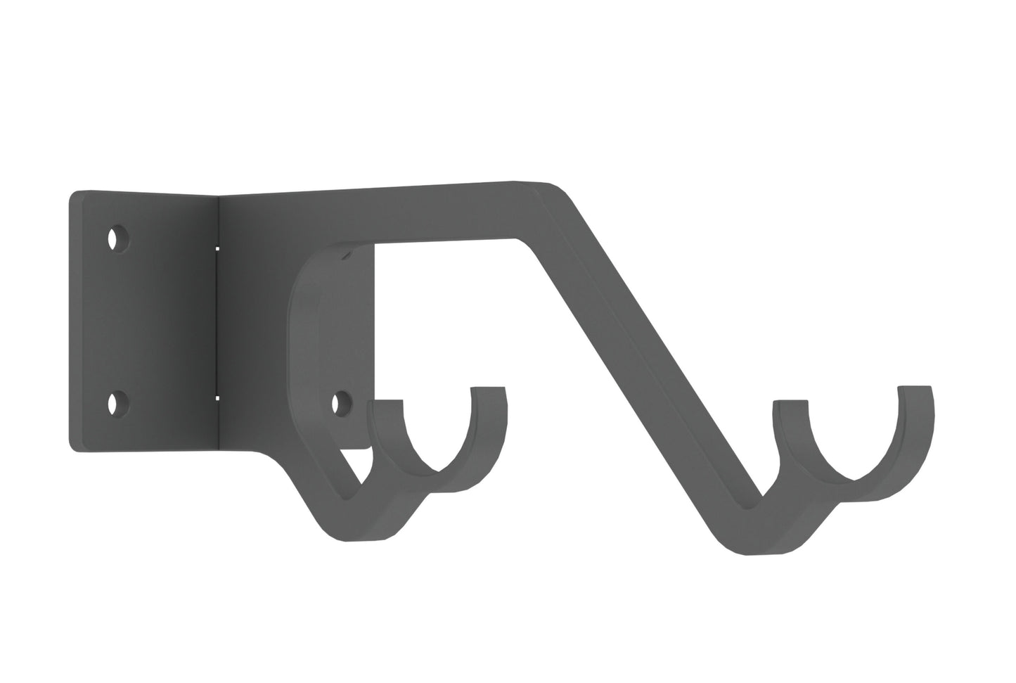 Hallis Arc 25mm Double Metal Curtain Pole Passing Bracket - Lead