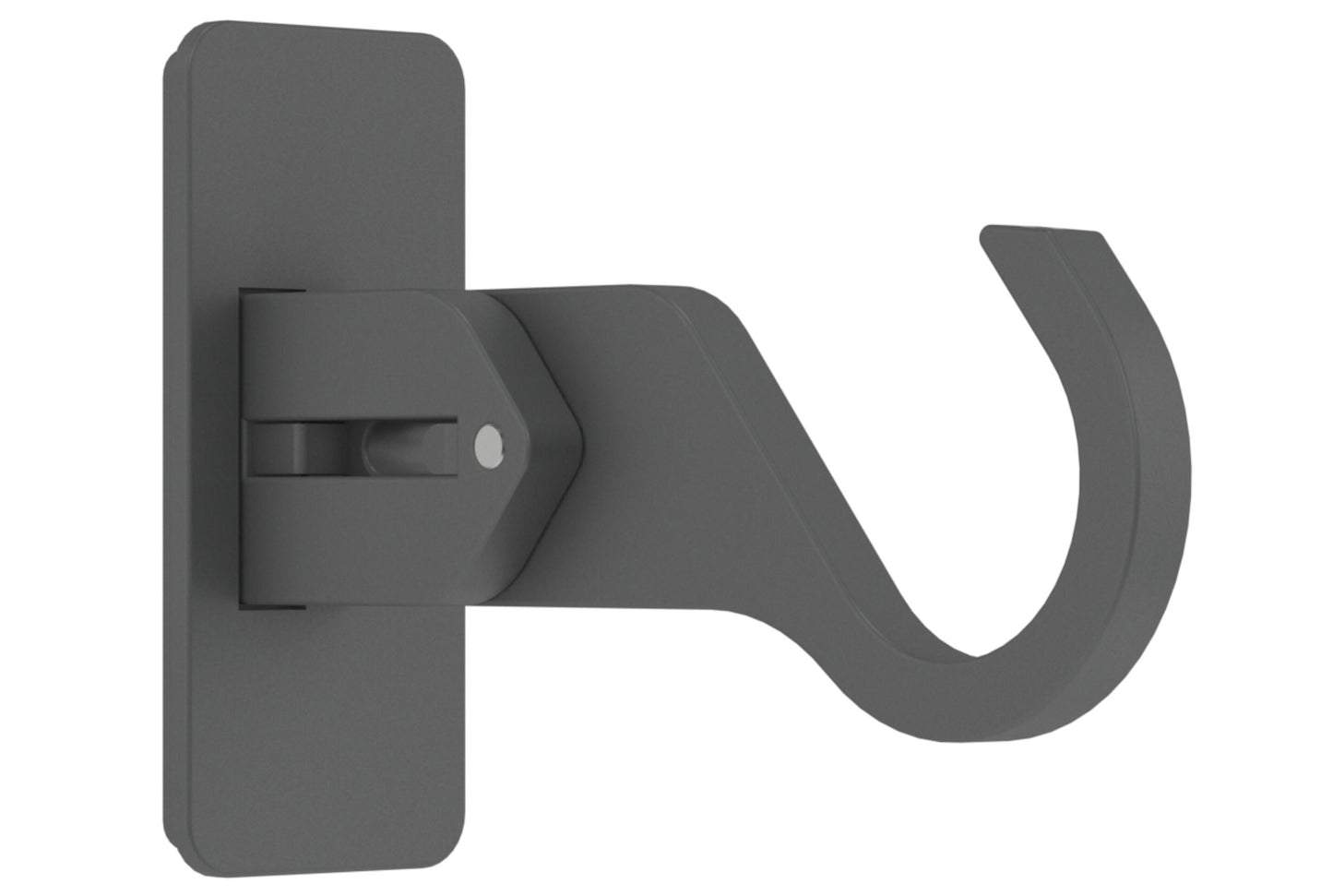 Hallis Arc 25mm Extendable Metal Curtain Pole End Bracket - Lead
