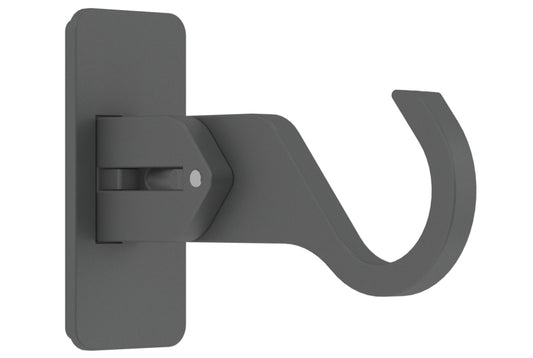 Hallis Arc 25mm Extendable Metal Curtain Pole End Bracket - Lead